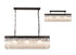 Burnaby Rectangular Pendant/Semi Flush 11 Light Brown Oxide